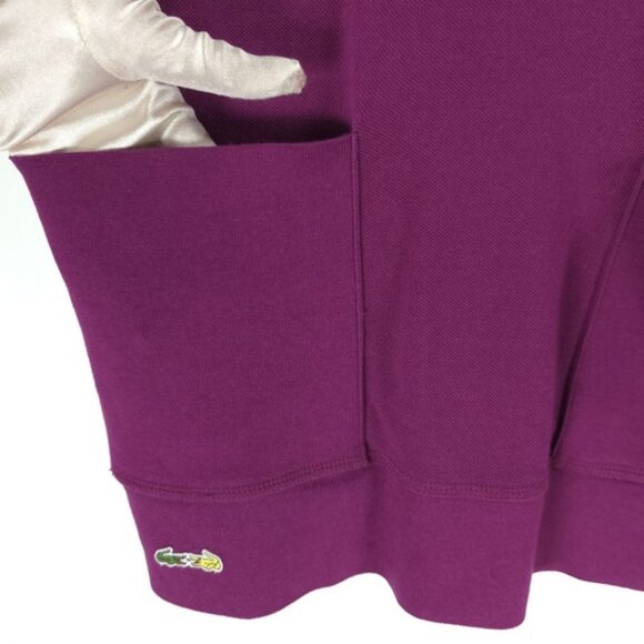 LACOSTE + MALANDRINO Peru Made 🇵🇪 Cowl Nk Short Sleeve Jersey Tunic Dress Sz M - Picture 7 of 11